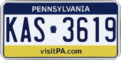 PA license plate KAS3619