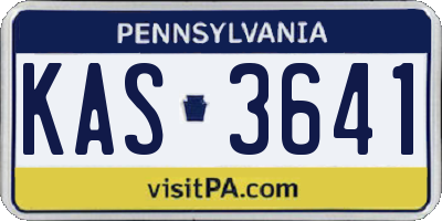 PA license plate KAS3641
