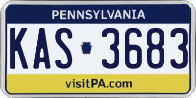 PA license plate KAS3683