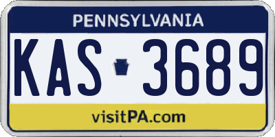 PA license plate KAS3689