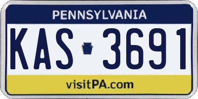 PA license plate KAS3691