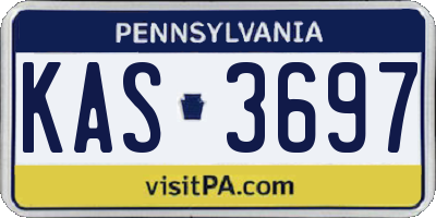 PA license plate KAS3697