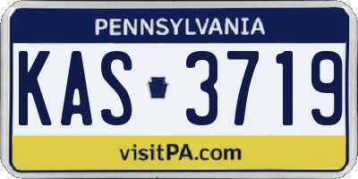 PA license plate KAS3719