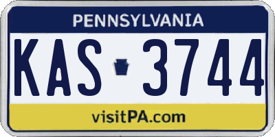 PA license plate KAS3744