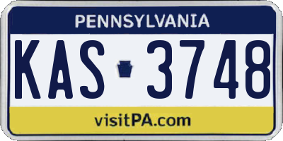 PA license plate KAS3748