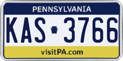 PA license plate KAS3766