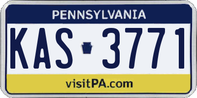 PA license plate KAS3771