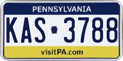 PA license plate KAS3788