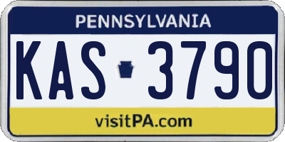 PA license plate KAS3790