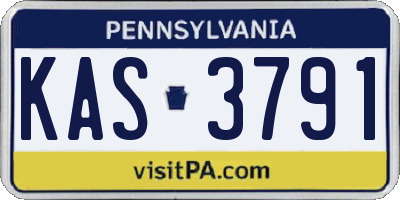 PA license plate KAS3791