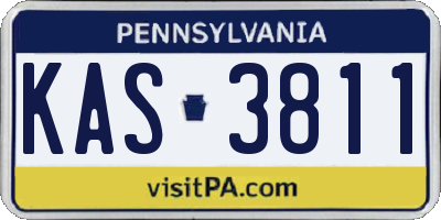 PA license plate KAS3811