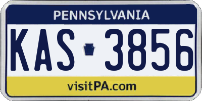 PA license plate KAS3856