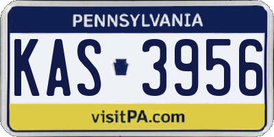 PA license plate KAS3956