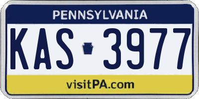 PA license plate KAS3977