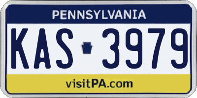 PA license plate KAS3979