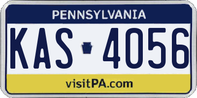 PA license plate KAS4056