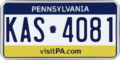 PA license plate KAS4081