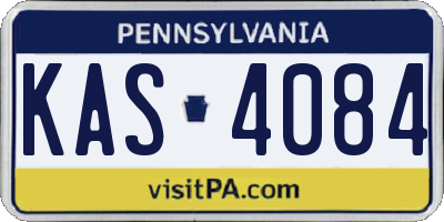PA license plate KAS4084