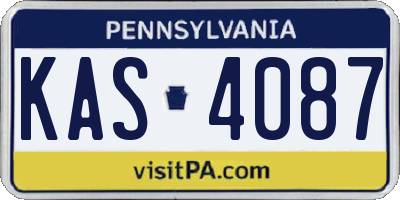 PA license plate KAS4087