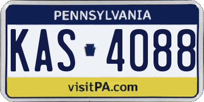 PA license plate KAS4088