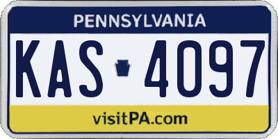 PA license plate KAS4097