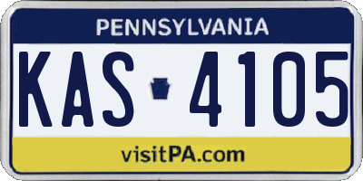 PA license plate KAS4105
