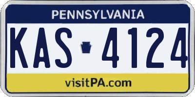PA license plate KAS4124
