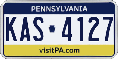 PA license plate KAS4127