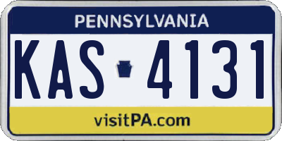 PA license plate KAS4131
