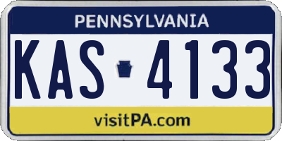 PA license plate KAS4133