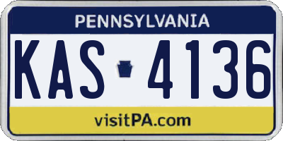 PA license plate KAS4136