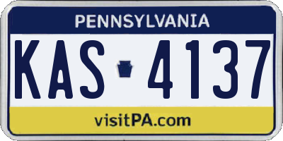 PA license plate KAS4137