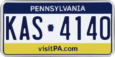 PA license plate KAS4140
