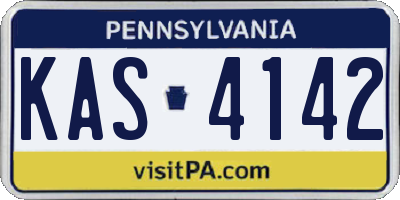 PA license plate KAS4142