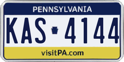 PA license plate KAS4144