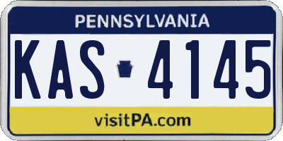 PA license plate KAS4145