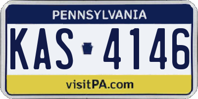 PA license plate KAS4146