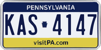 PA license plate KAS4147