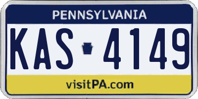 PA license plate KAS4149