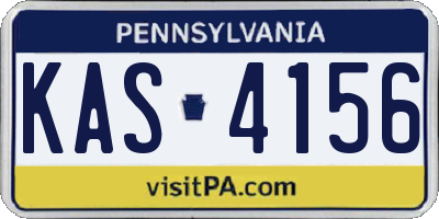 PA license plate KAS4156