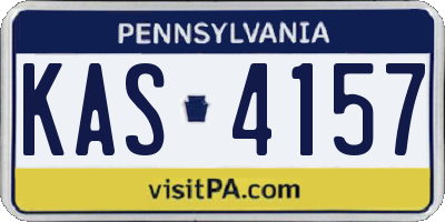 PA license plate KAS4157