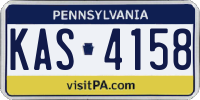 PA license plate KAS4158