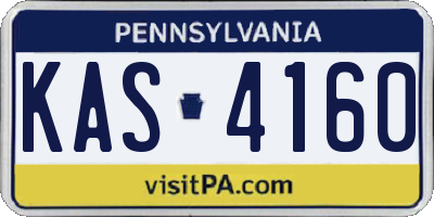 PA license plate KAS4160