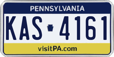 PA license plate KAS4161