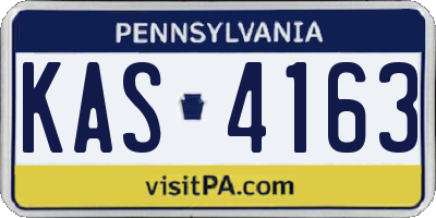 PA license plate KAS4163