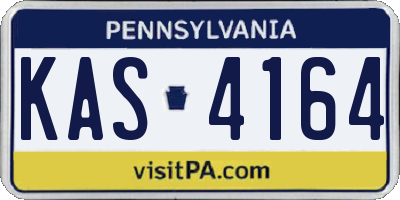 PA license plate KAS4164