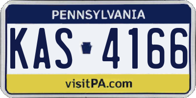 PA license plate KAS4166