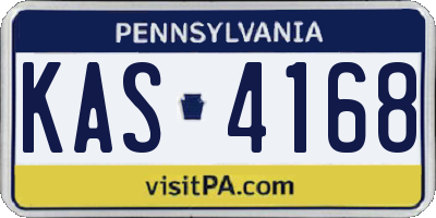 PA license plate KAS4168