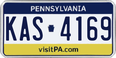 PA license plate KAS4169