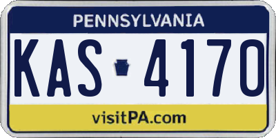 PA license plate KAS4170